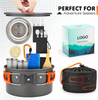 Camping Pots And Pans Set Camping Cooking Backpack Outdooor Kettle & Cup Cookware Set