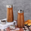 Wide Mouth 304 Stainless Steel Double Wall Wood Coated Travel Mug Thermal Cup Tumbler with Lid