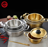 Set of 5 Stainless Steel Korean Ramen Noodle Pot with Handles & Lid