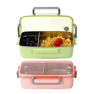 Air Vent Lid Stainless Steel Lunch Box With Removable Divider