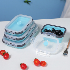 Collapsible Folding Food Storage Container with Lids