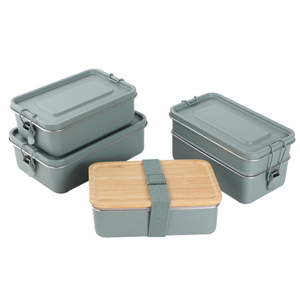 1-2 Layers Stainless Steel Lunch Box with Clip Locks/BAMBOO Lid