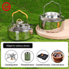 Portable 1 Liter Lightweight Stainless Steel Camping Kettle