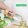  Bamboo Leak-Proof Lid Wellness Glass Includes Protective Sleeve and Removable Crystal Water Bottle