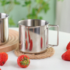 Stainless Steel Camping Mugs Outdoors Cup with Foldable Handle