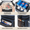 Small Cooler Bag Insulated Beach Cooler Lunch Bag Dual Compartments Reusable Waterproof Leak-proof for Travel Work Picnic Ice Cooler Bag