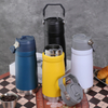 Reusable Wide Mouth Vacuum 304 Stainless Steel Insulated Water Bottle With Handles & Straw Lid for Adults