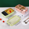 Air Vent Lid Stainless Steel Lunch Box With Removable Divider