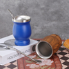 Yerba Mate Cup and Bombilla Set Includes One Yerba Mate Cup & Two Bombilla Mate (Straw) & Brush