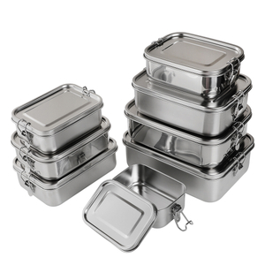 Sustainable Tiffin Eco Friendly Metal Bento Box Food Storage Containers with Clip Locks