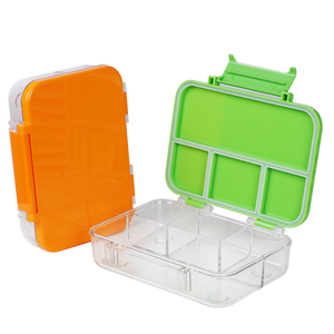 Transparent 4 Compartment Lunch Box Snack Containers for Toddler Daycare