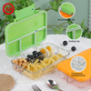 Transparent 4 Compartment Lunch Box Snack Containers for Toddler Daycare