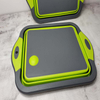 Collapsible Cutting Board Foldable Camping Dishes Sink Space Saving 2 in 1 Multifunction Storage Basket