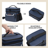 Small Cooler Bag Insulated Beach Cooler Lunch Bag Dual Compartments Reusable Waterproof Leak-proof for Travel Work Picnic Ice Cooler Bag