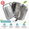  2 Layers Stainless Steel 100% Leakproof Lunch Box with Clip Locks