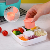 4 Compartment Bento Box With Utensils & Removable Sauce Container