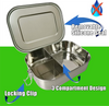 Stainless Steel Bento Lunch Container,Metal Lunch Box for Kids Or Adults, 3 Compartment Packing Box for Work Lunch