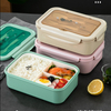 Leakproof Large Bento Style with 3 Compartments Portions Lunchbox with Tableware