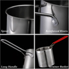 Gas One Stainless Steel Frying Pot Long Handle Deep Fryer Cooking Pot with Strainer Basket