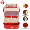 2 Layers Bento lunch box Containers with Utensil Set & 3 Compartments