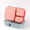 3 Compartment Colorful Wheat Straw Fiber Lunch Box