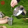 Portable 1 Liter Lightweight Stainless Steel Camping Kettle