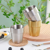 Outdoor Portable Double Walled 304 Metal Stacked Stainless Steel Beer Cup