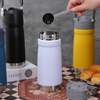 Reusable Wide Mouth Vacuum 304 Stainless Steel Insulated Water Bottle With Handles & Straw Lid for Adults