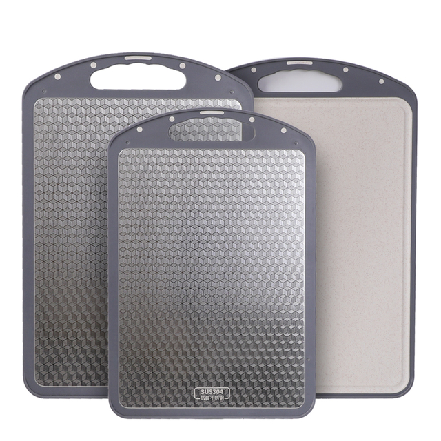 BJ-293 Scratch-resistant Mesh Design Stainless Steel Cutting Board