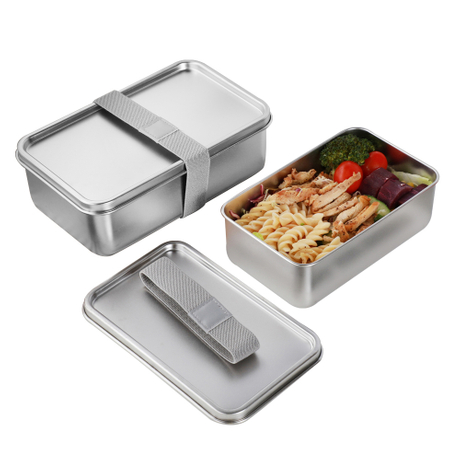 BJ-401/4 Open Design for Sandwich Container Medium of Office Stainless Steel Lunch Box