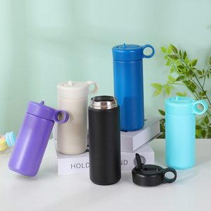 Insulated Metal Water bottle With Straw