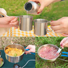 Stainless Steel Camping Folding Handle Cookware Set