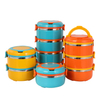 Round 2 Layers Large Style Stackable Bento Lunch Box With Handle Lid