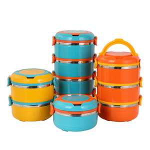 Round 2 Layers Large Style Stackable Bento Lunch Box With Handle Lid