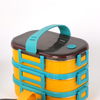 Oval 2 Layers Large Style Stackable Bento Lunch Box With Handle Lid